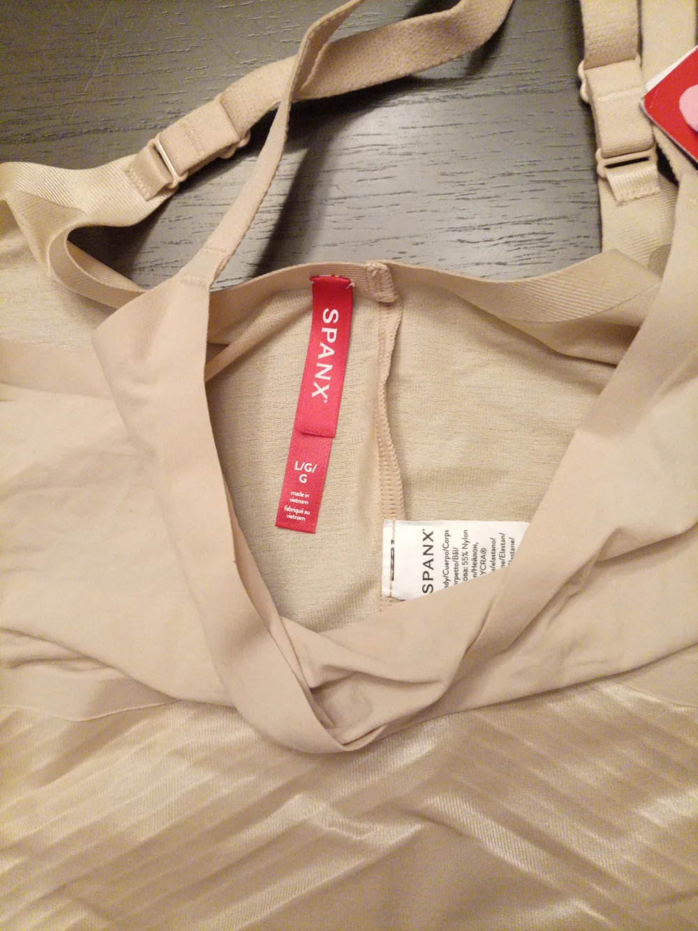 SPANX Cream Seamless Shaping One-Piece Bodysuit